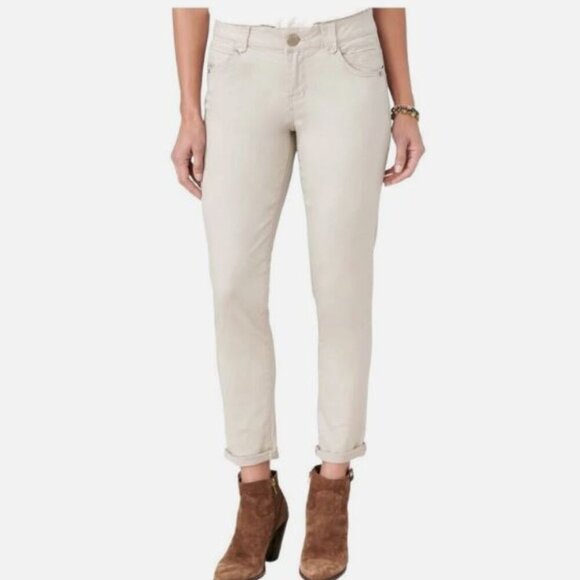 Democracy "Ab" Solution 6 Pocket Khaki Colored Ankle Skimmer Jeans Size 12 EUC - Picture 4 of 13